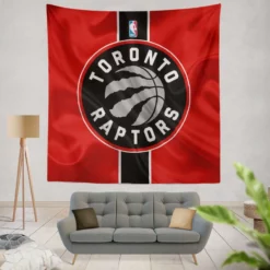 Spirited NBA Basketball Toronto Raptors Logo Tapestry