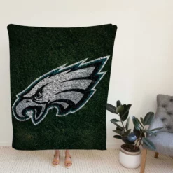 Spirited NFL Football Player Philadelphia Eagles Fleece Blanket