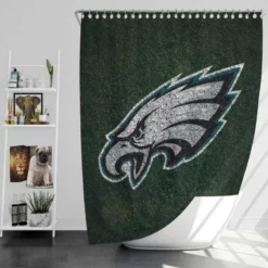 Spirited NFL Football Player Philadelphia Eagles Shower Curtain