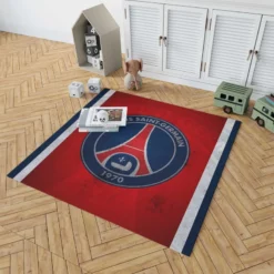 Spirited Paris Football Team PSG Logo Rug 1