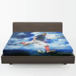 Spirited Soccer Player Karim Benzema Fitted Sheet 1