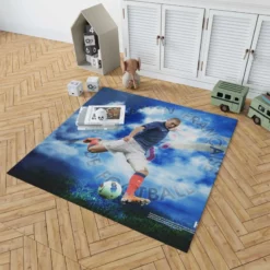 Spirited Soccer Player Karim Benzema Rug 1