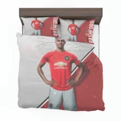 Spirited Soccer Player Marcus Rashford Bedding Set 1