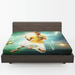 Sportive Brazil Football Player Neymar Fitted Sheet 1