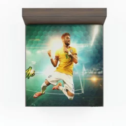 Sportive Brazil Football Player Neymar Fitted Sheet