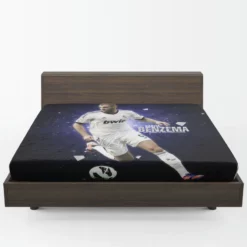 Sportive Football Player Karim Benzema Fitted Sheet 1