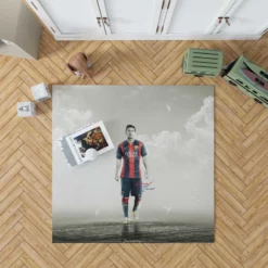 Sportive Football Player Lionel Messi Rug