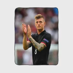 Sportive Football Player Toni Kroos Fleece Blanket 1