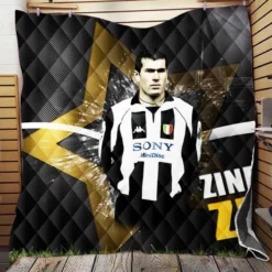 Sportive Football Zinedine Zidane Quilt Blanket