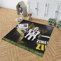 Sportive Football Zinedine Zidane Rug 1