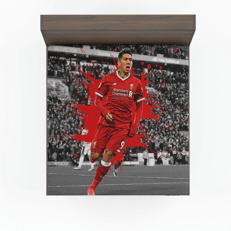 Sportive Footballer Roberto Firmino Fitted Sheet