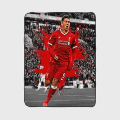 Sportive Footballer Roberto Firmino Fleece Blanket 1