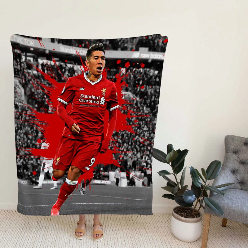 Sportive Footballer Roberto Firmino Fleece Blanket