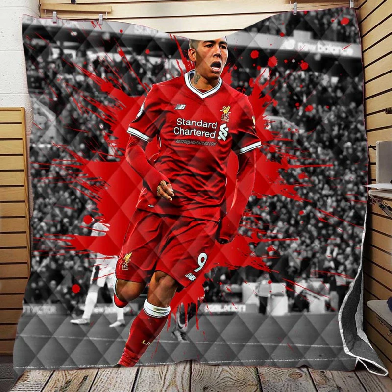 Sportive Footballer Roberto Firmino Quilt Blanket