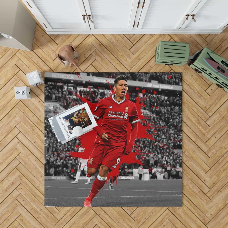 Sportive Footballer Roberto Firmino Rug