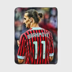 Sportive Footballer Zlatan Ibrahimovic Fleece Blanket 1