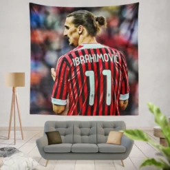 Sportive Footballer Zlatan Ibrahimovic Tapestry