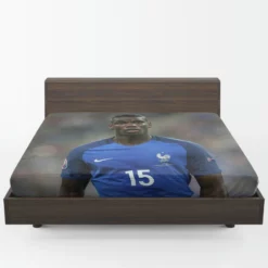 Sportive France Football Player Paul Pogba Fitted Sheet 1