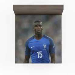 Sportive France Football Player Paul Pogba Fitted Sheet