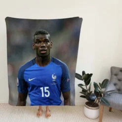 Sportive France Football Player Paul Pogba Fleece Blanket