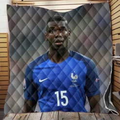 Sportive France Football Player Paul Pogba Quilt Blanket