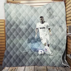 Spright Football Player Karim Mostafa Benzema Quilt Blanket