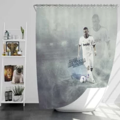 Spright Football Player Karim Mostafa Benzema Shower Curtain