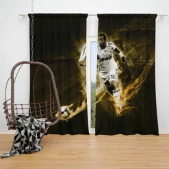 Spright Football Player Marcelo Vieira Window Curtain