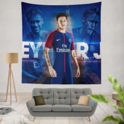 Spright PSG Football Player Neymar Tapestry