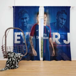 Spright PSG Football Player Neymar Window Curtain