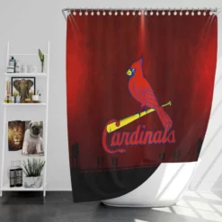 St Louis Cardinals Baseball MLB Logo Shower Curtain