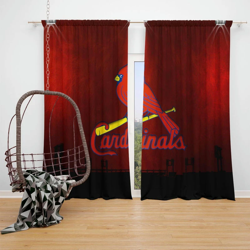 St Louis Cardinals Baseball MLB Logo Window Curtain