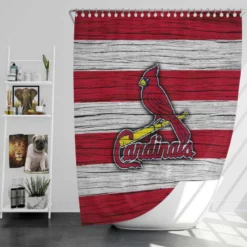St Louis Cardinals MLB Logo Shower Curtain