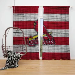 St Louis Cardinals MLB Logo Window Curtain