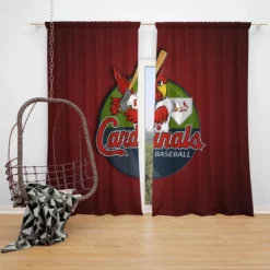 St Louis Cardinals Popular Baseball Club MLB Window Curtain