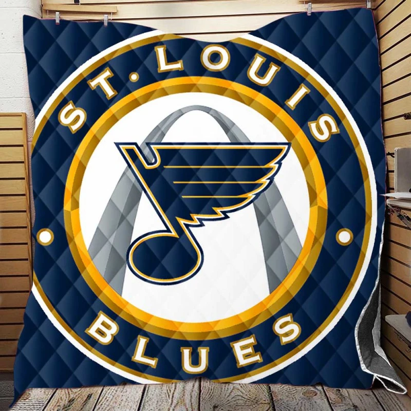 St louis Blues NHL Logo Quilt Blanket