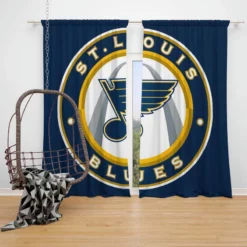 St louis Blues NHL Logo Window Curtain