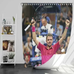 Stanislas Wawrinka Swiss Tennis Player Shower Curtain