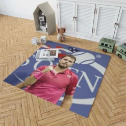 Stanislas Wawrinka Top Ranked ATP Tennis Player Rug 1