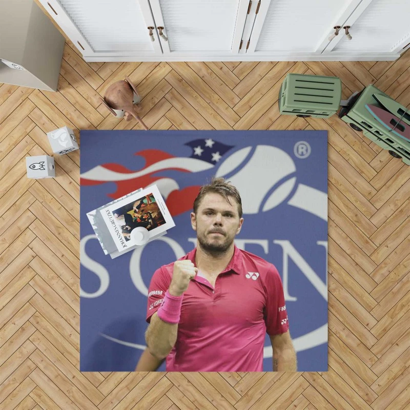 Stanislas Wawrinka Top Ranked ATP Tennis Player Rug