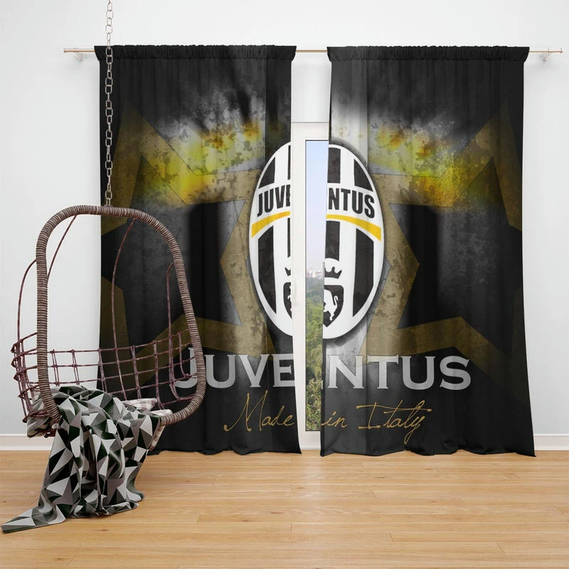 Star Team Juve Logo Window Curtain