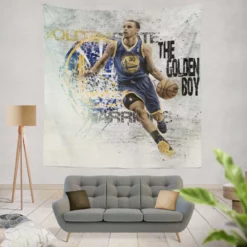 Stephen Curry All NBA NBA Basketball Tapestry