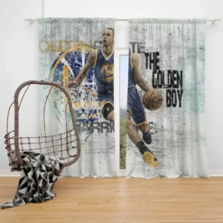 Stephen Curry All NBA NBA Basketball Window Curtain