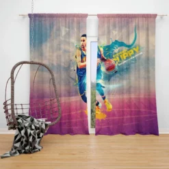Stephen Curry Inspirational NBA Window Curtain