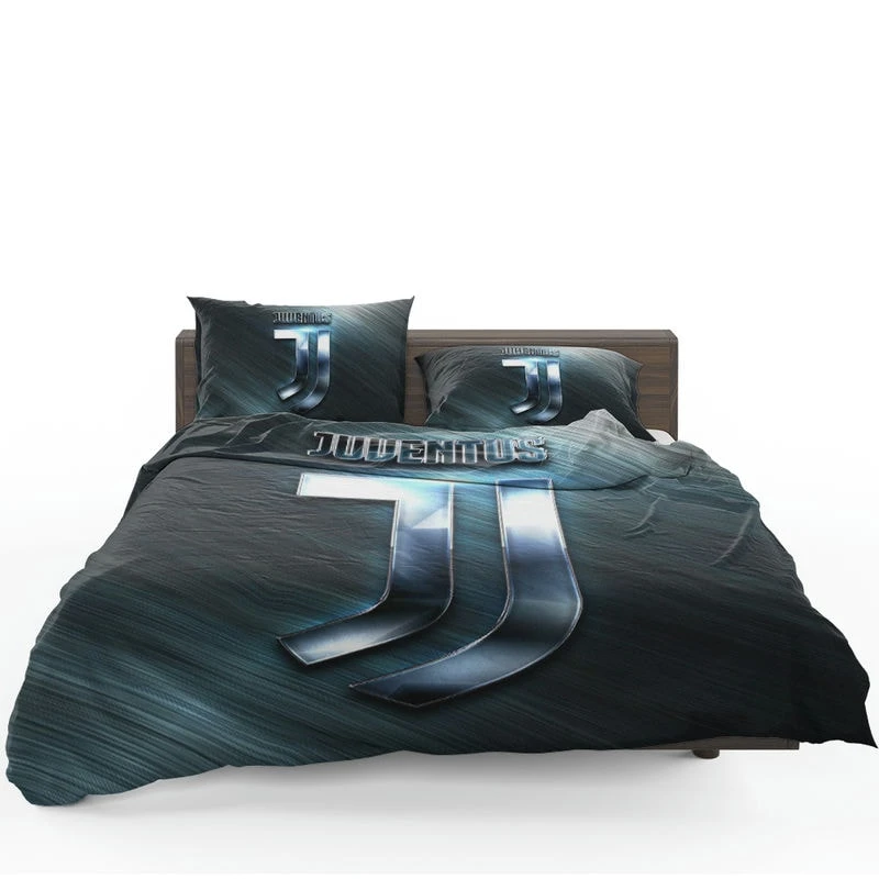 Striped Juventus FC Football Club Bedding Set