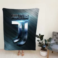 Striped Juventus FC Football Club Fleece Blanket