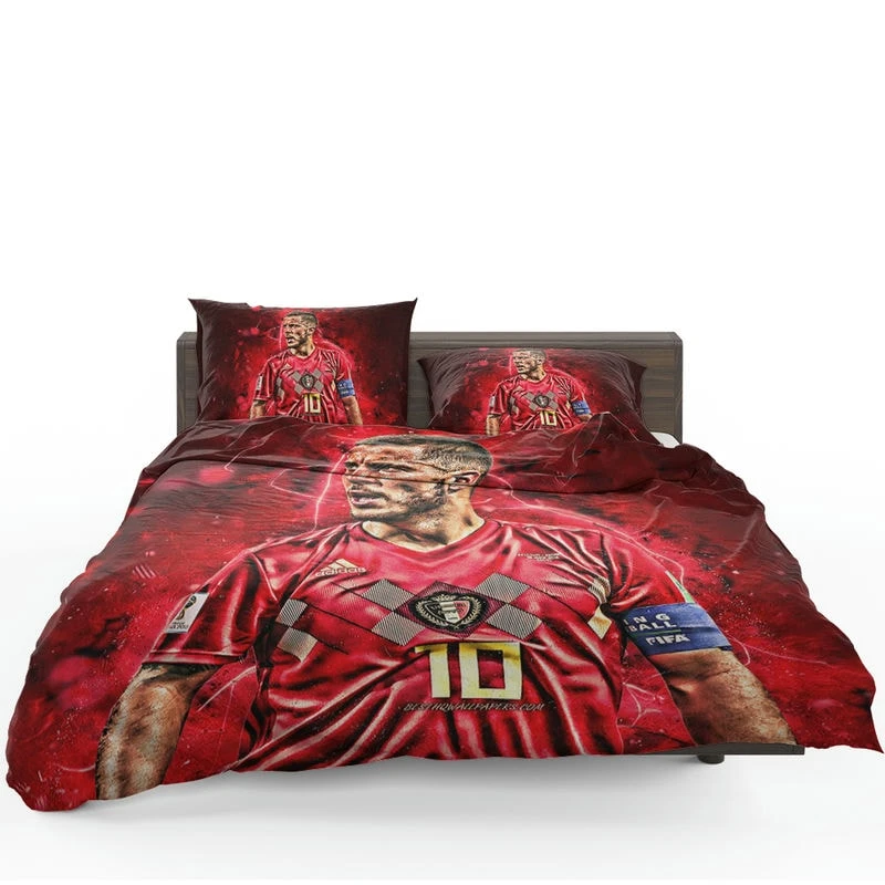 Strong Belgium Soccer Player Eden Hazard Bedding Set