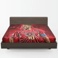 Strong Belgium Soccer Player Eden Hazard Fitted Sheet 1