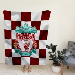 Strong English Football Club Liverpool Logo Fleece Blanket
