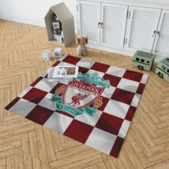 Strong English Football Club Liverpool Logo Rug 1